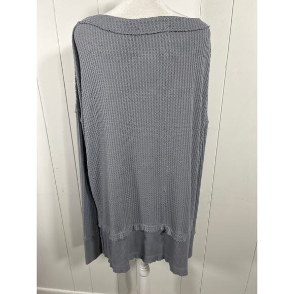 Free People North Shore Thermal Tunic Top in a storm gray. Size small. - Picture 6 of 8